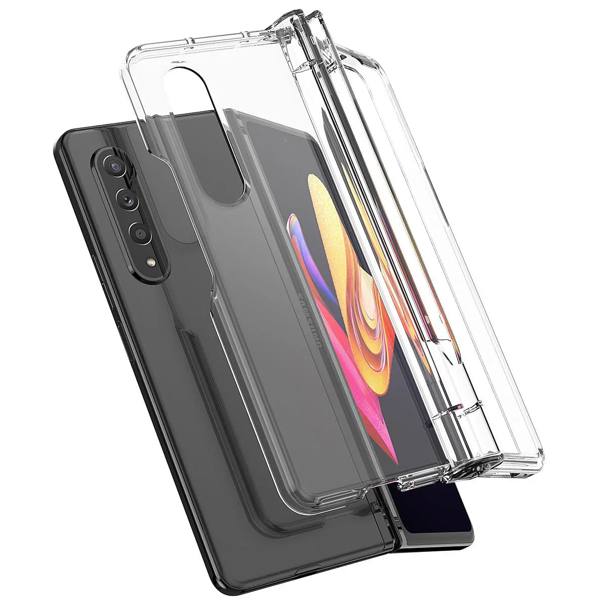 Araree Nukin 360 Protection Case For Samsung Galaxy Z Fold 3 - Clear - Tashqila Araree Nukin 360 Protection Case For Samsung Galaxy Z Fold 3 - Clear - Tashqila